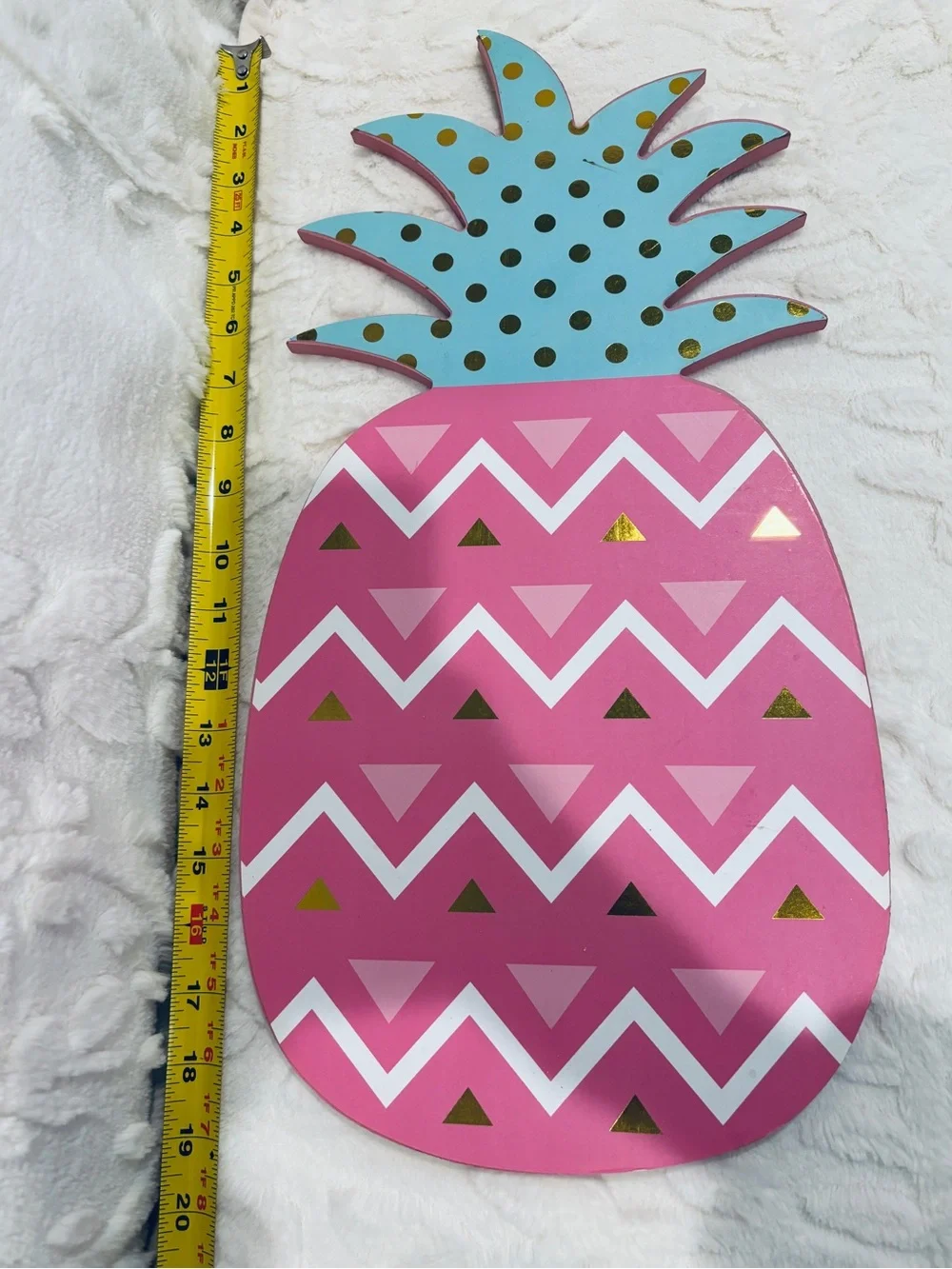 Pink Pineapple Wall Decor | Dorm Room Beach House Tropical Wall Art